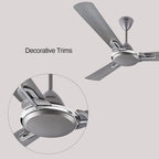 USHA Striker One 1200mm | BEE Star Rated |High Speed Decorative Ceiling Fan | 2 Year Warranty | (Spanish Green) Pack of 1