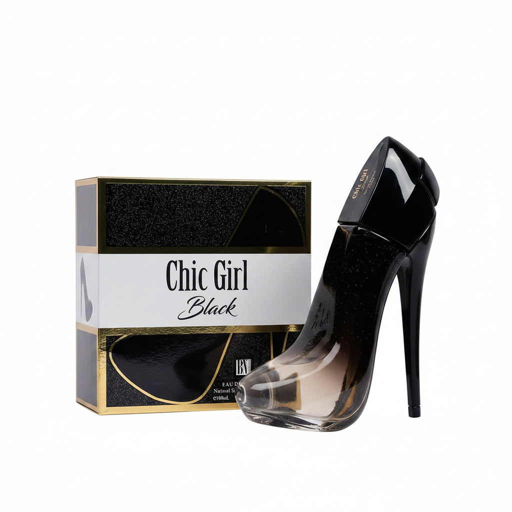 BN Parfums Chic Girl Black Long Lasting, 100ml Women Liquid Perfume, Floral, Sweet & Aromatic, Soothing Fragrance