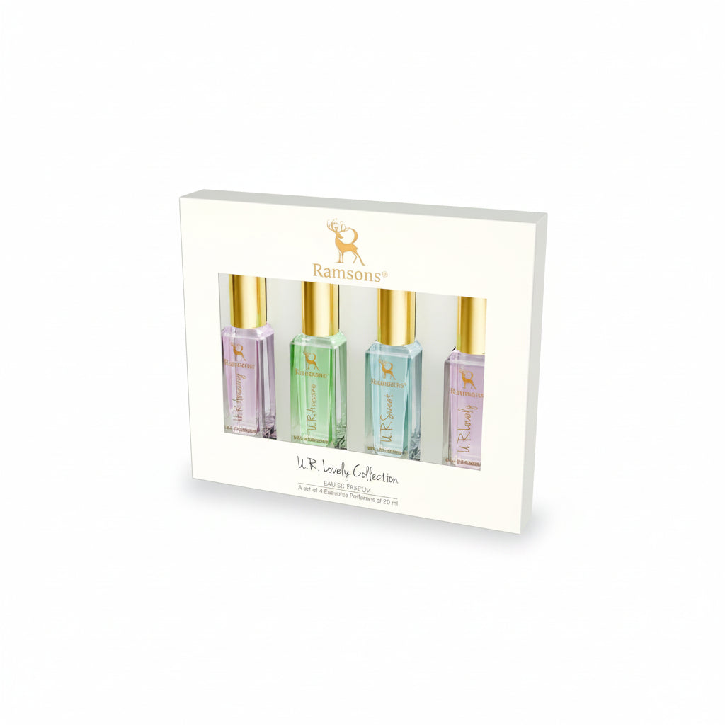 Ramsons U. R. Lovely Exquisite Perfume Giftset Pack of 4 Unisex Perfume (20ml x 4) | Long Lasting Fragrance