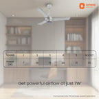 Orient Electric I Tome Pro 900 mm BLDC Ceiling Fan with Remote | BEE 5-star rated Energy Saving Fan | 3-year warranty by Orient | (Space Grey)