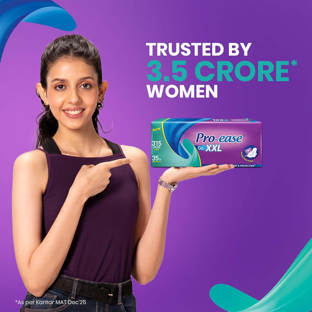 Proease Go XXL Sanitary Pads for Women | 40 XXL Pads