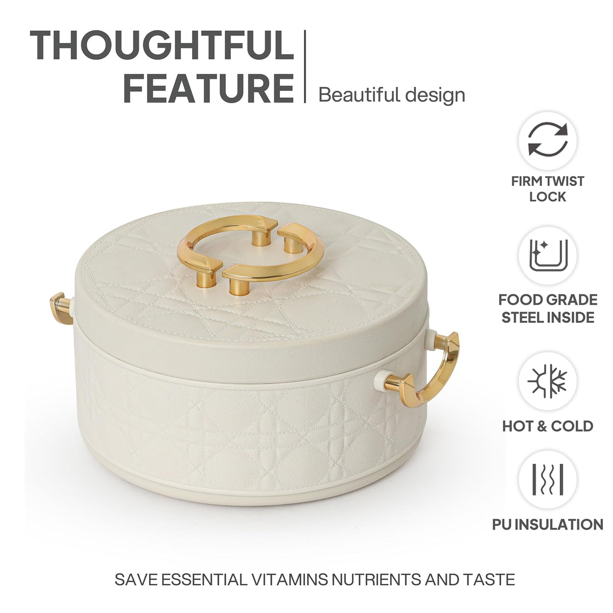 CELLO Ornetto 2500 Insulated Serving Casserole 2500 ml Beige |