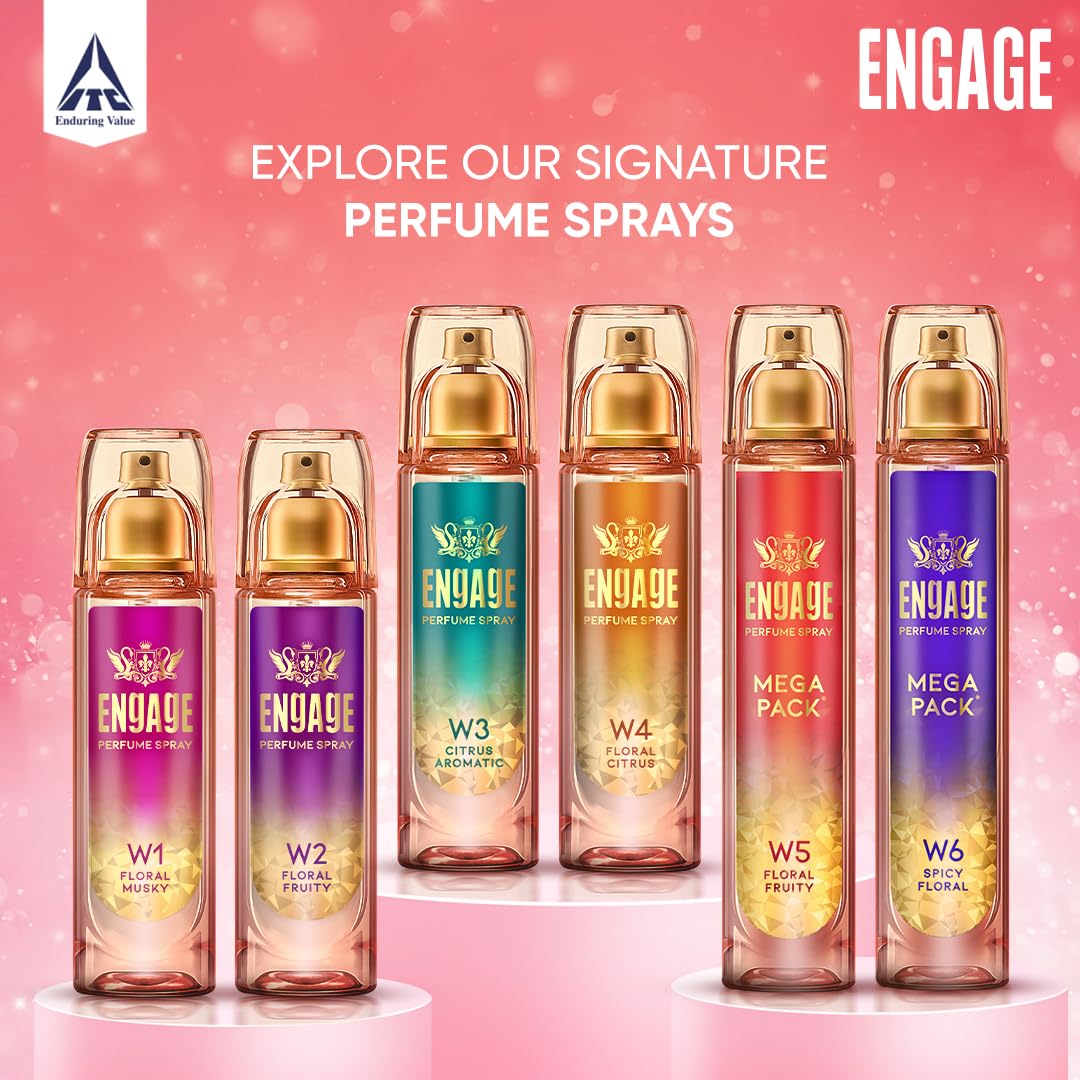 Engage W5 Perfume for Women, Floral and Fruity Fragrance Scent, Skin Friendly Women Perfume, 160 ml