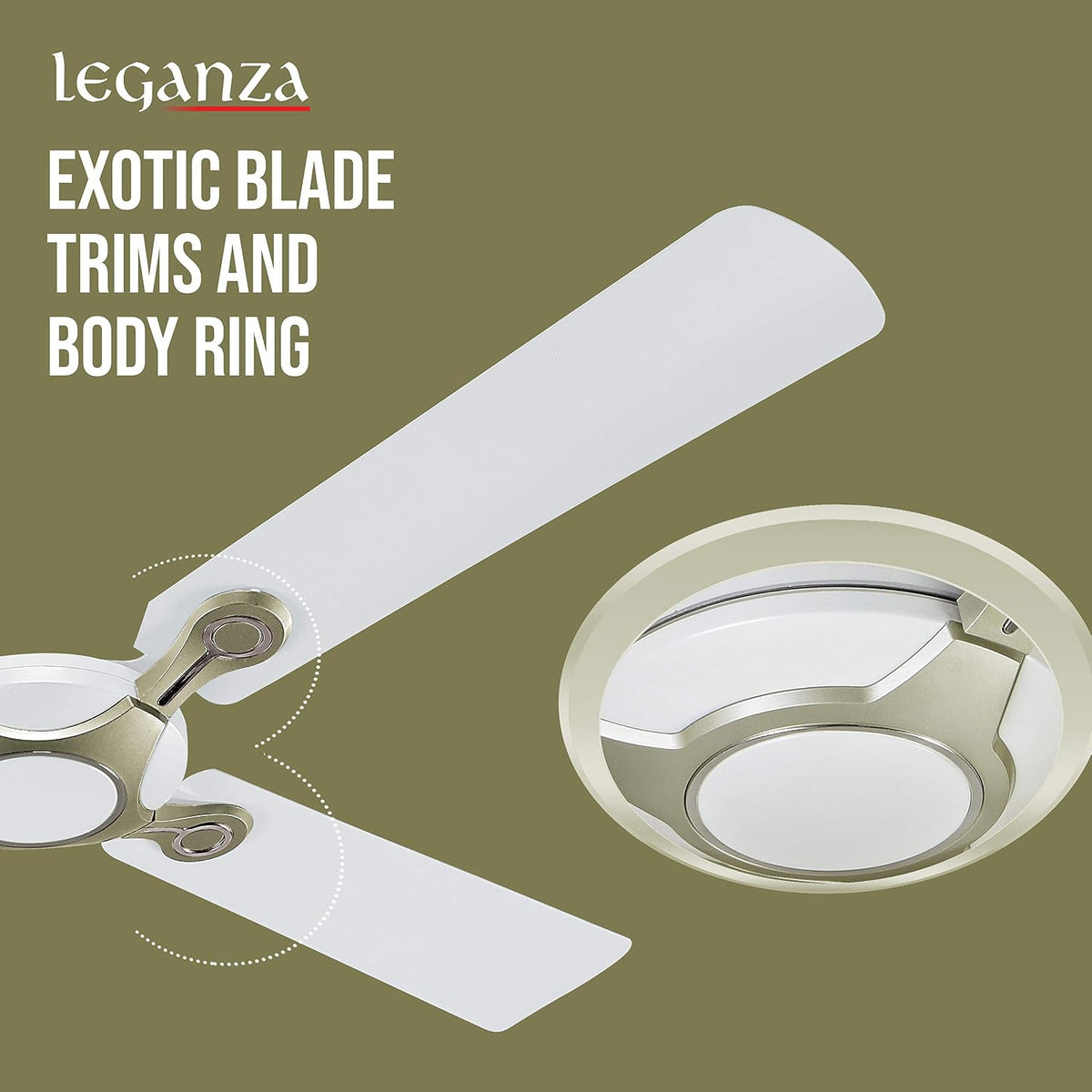 Havells 1200mm Leganza ES 4B Ceiling Fan  | Energy Saving, 100% Pure Copper Motor, 2 Year...