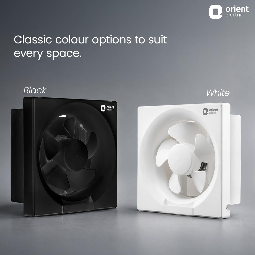 Orient Electric Ventilator DX 200mm Exhaust Fan for Kitchen & Bathroom | High Speed Ventilation Fan | Copper Motor, Aerodynamic Blades, Louver Shutters | 2 years Warranty by Orient | White