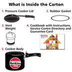 Hawkins 3 Litre Instaa Pressure Cooker, Induction Inner Lid Cooker, Tall Body Hard Anodised Cooker, Black (IIH3T)