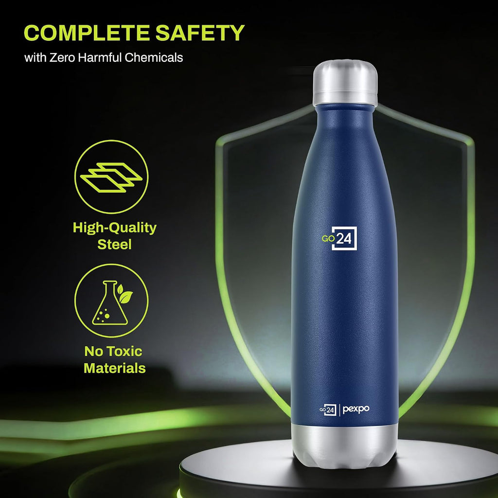 Stainless Steel Water Bottle Electro Denim Blue 500ml