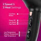 AGARO HD1128 Professional Hair Dryer, 2800 Watts, AC Motor, Concentrator Nozzle, Diffuser, Hot & Cold Air, 2 Speed & 3 Temperature Settings with...