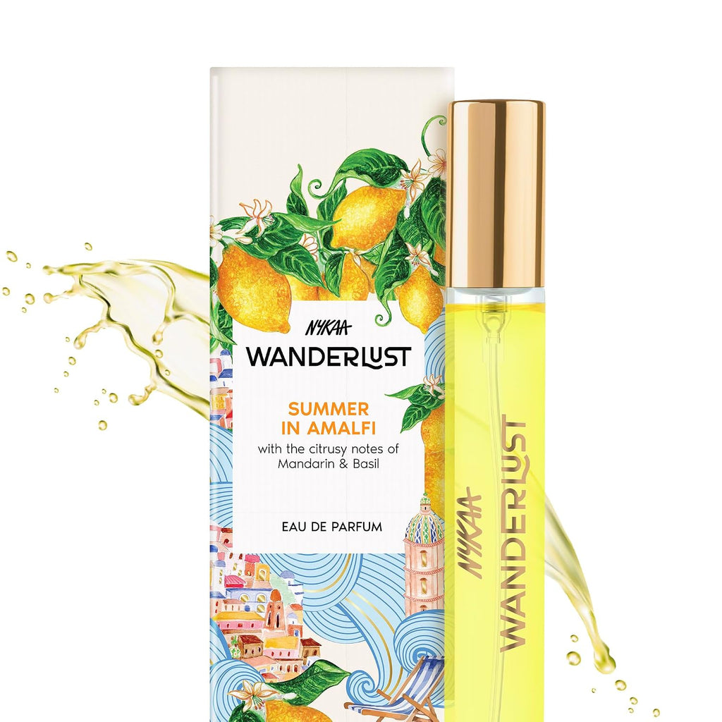 Nykaa Wanderlust Summer in Amalfi Eau De Parfum I Travel size, mini Perfume for Women – 16 ml I Mandarin and Basil Perfume | Long–Lasting, Travel‐Friendly,...