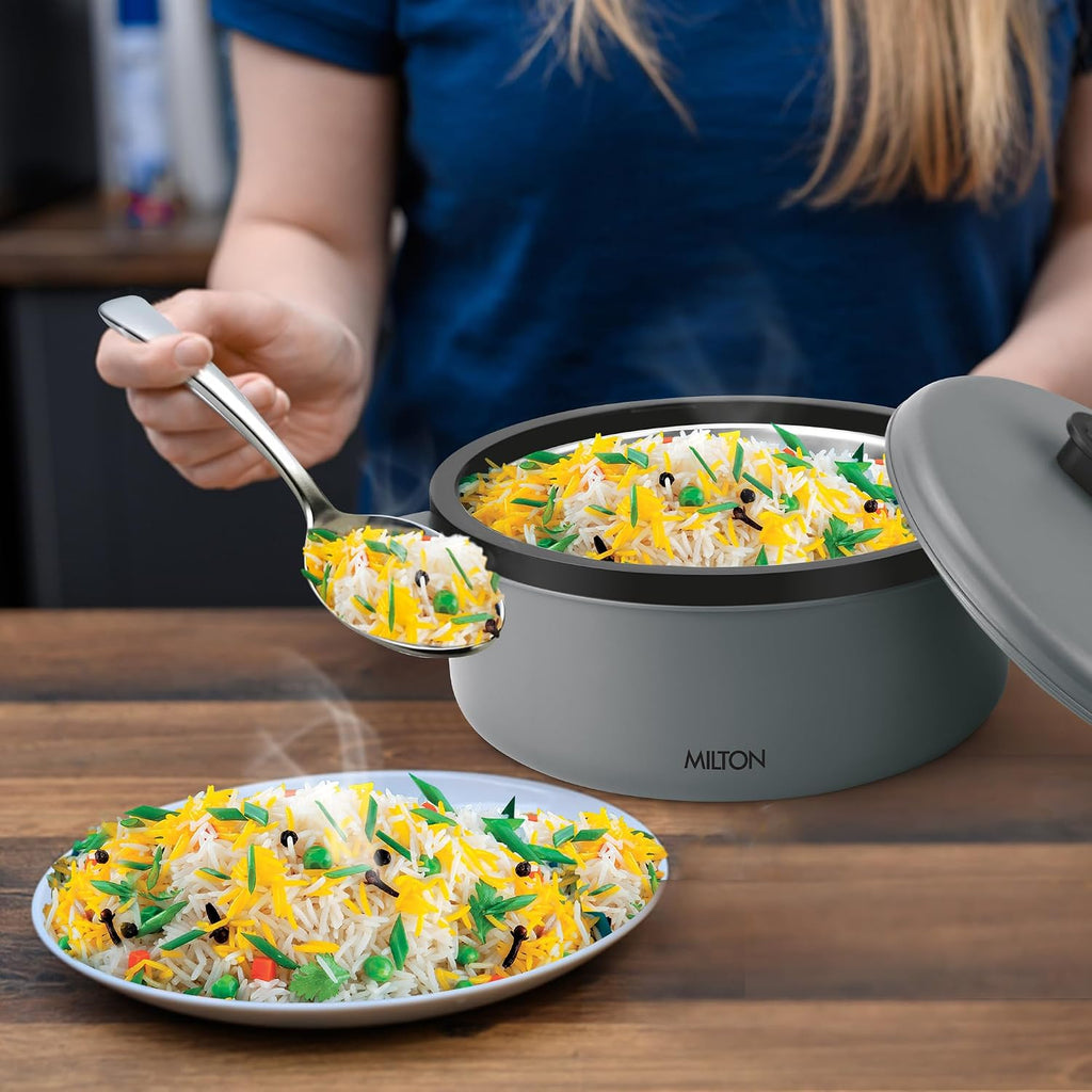 Milton Micronova Jr. Gift Set Inner Stainless Steel Casserole, Set of 3 (380 ml, 775 ml, 1345 ml)