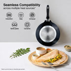 Prestige Omega Granite Non-Stick Dosa Tawa 30cm | Extra Thick Base (4.88 mm) | 5-Layer Coating | Gas & Induction Compatible |