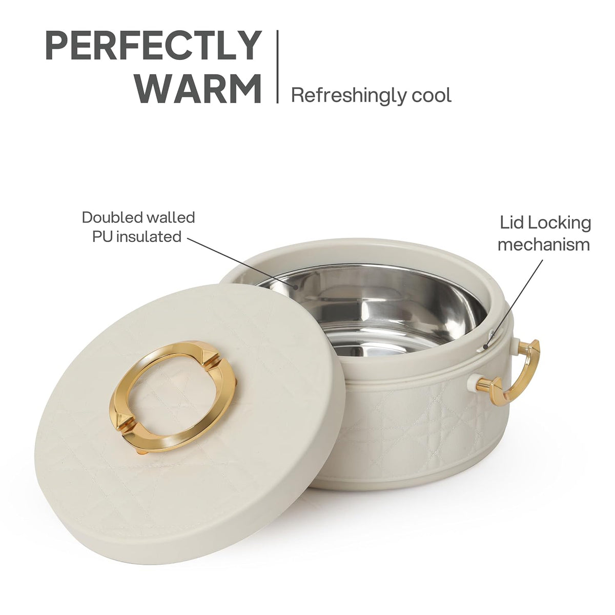 CELLO Ornetto 2000 Insulated Serving Casserole 2000 ml Beige |