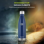 Stainless Steel Water Bottle Electro Denim Blue 500ml