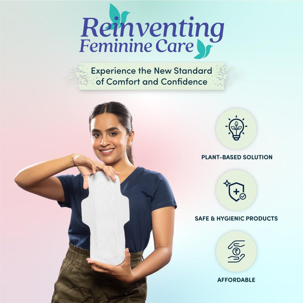 BLISSNATURAL Sanitary Pads Super Combo Pack of 18 | 6 L + 6 XL + 6 XXL |