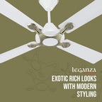 Havells 1200mm Leganza ES 4B Ceiling Fan  | Energy Saving, 100% Pure Copper Motor, 2 Year...