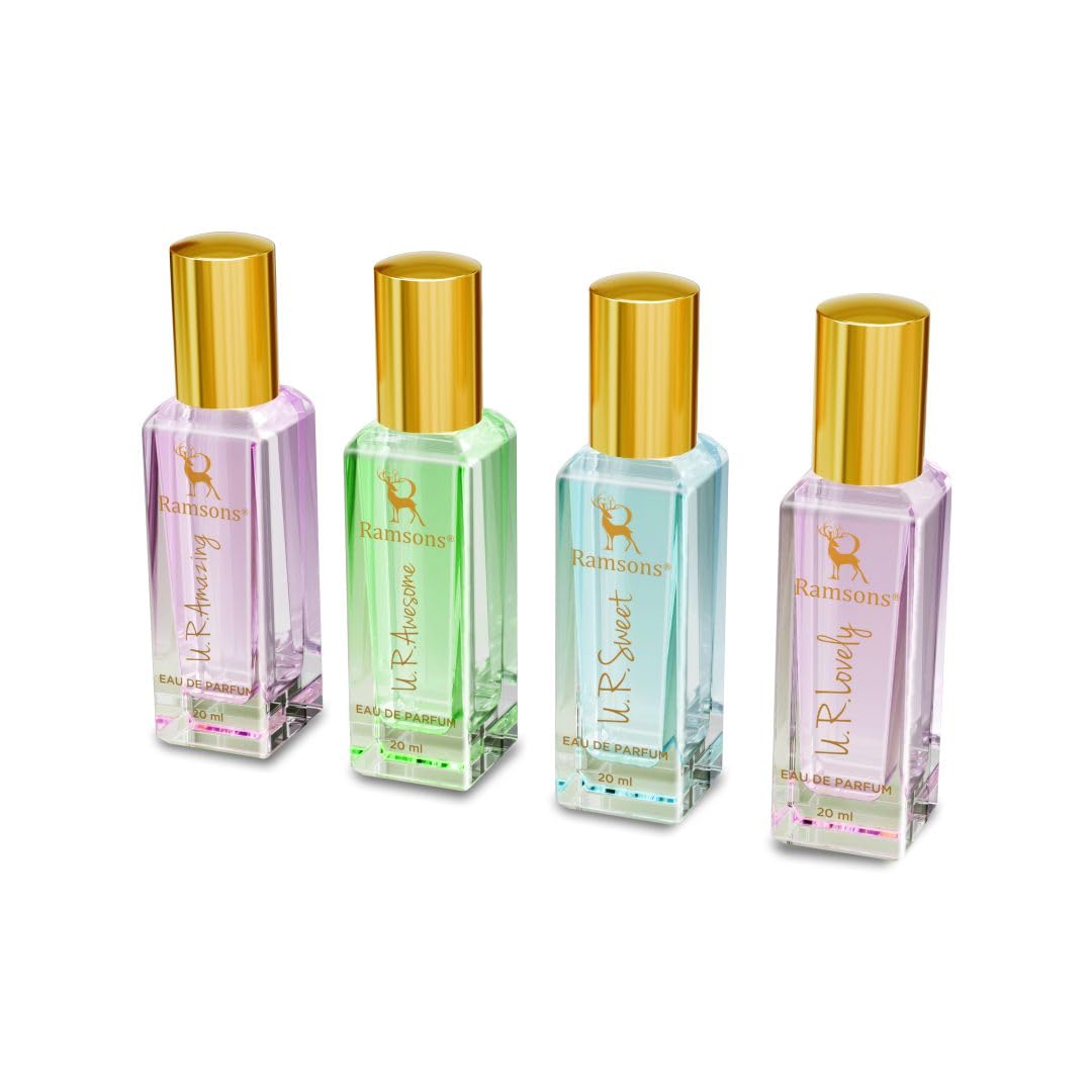 Ramsons U. R. Lovely Exquisite Perfume Giftset Pack of 4 Unisex Perfume (20ml x 4) | Long Lasting Fragrance