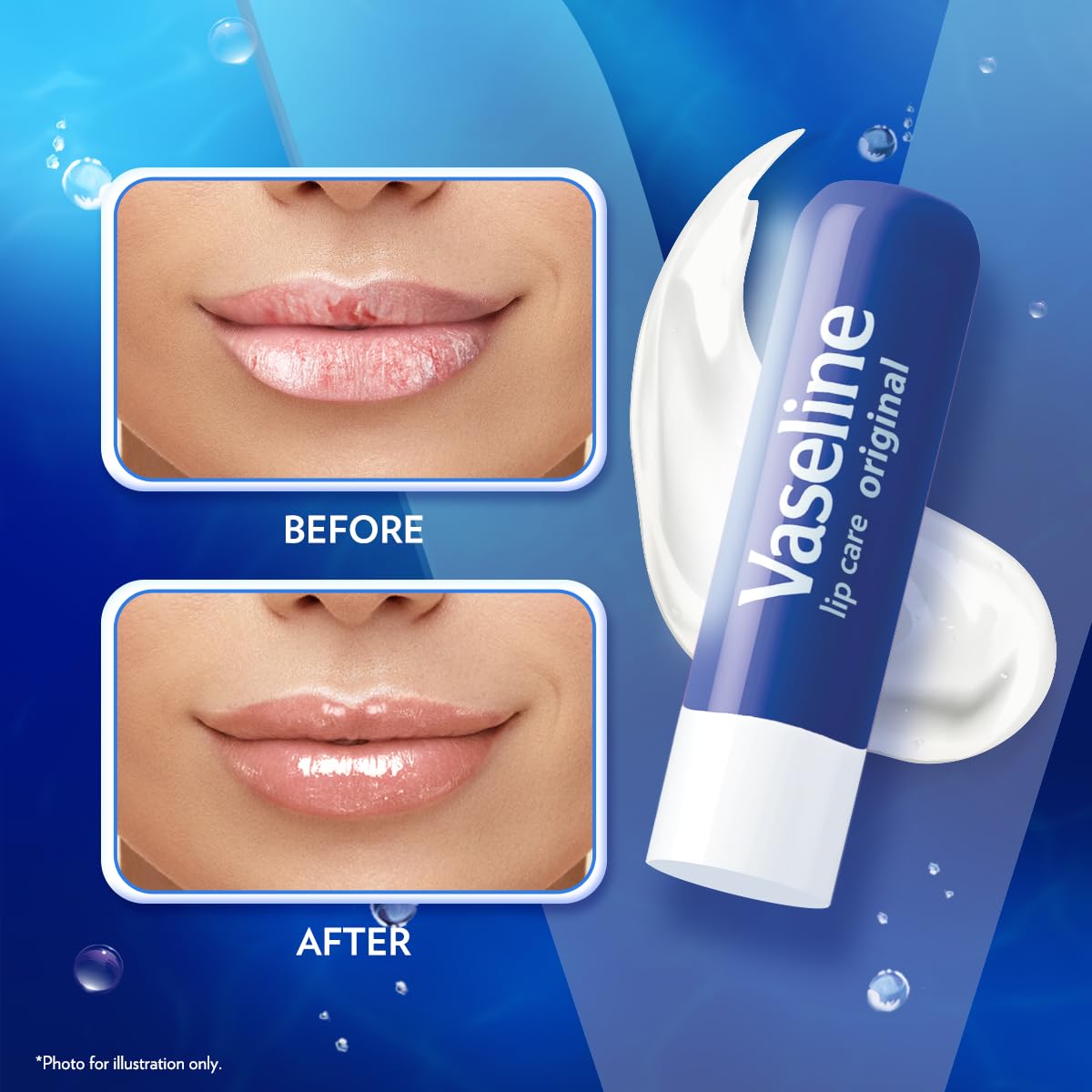 Vaseline Lip Care | Original Lip Balm Stick | up to 48Hr moisturization | with petroleum jelly & vitamin E | made in South Korea | 4.8g