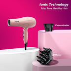 NOVA NHP 8217 Professional Hair Dryer (1800 Watts, Pink)