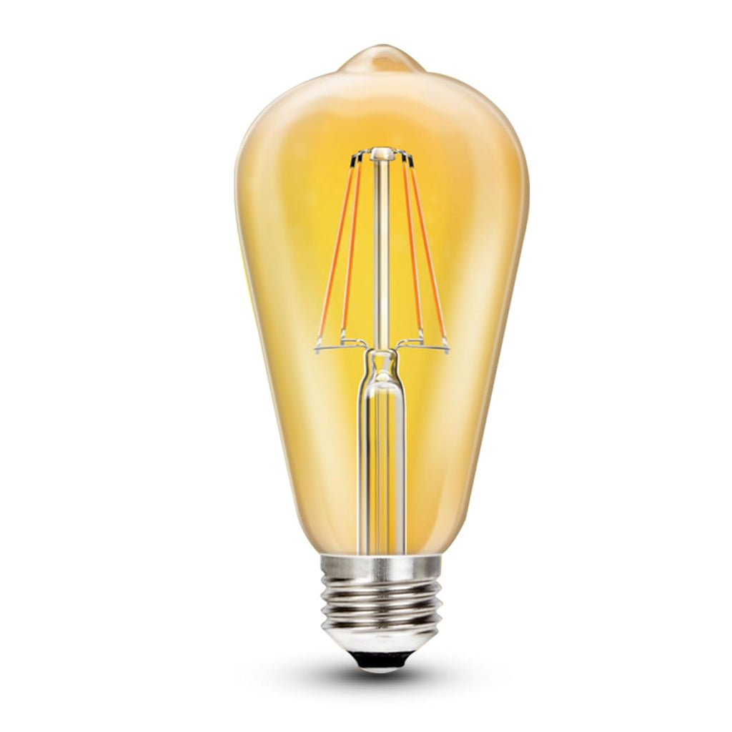 Wipro Garnet 8W ST64 LED Filament Bulb | Decorative LED Bulb for Home & Office Decoration | Energy Efficient Filament Bulb comes with In-Built Surge Protection | E27 Bulb, 2700K(Warm White, Pack of 1)
