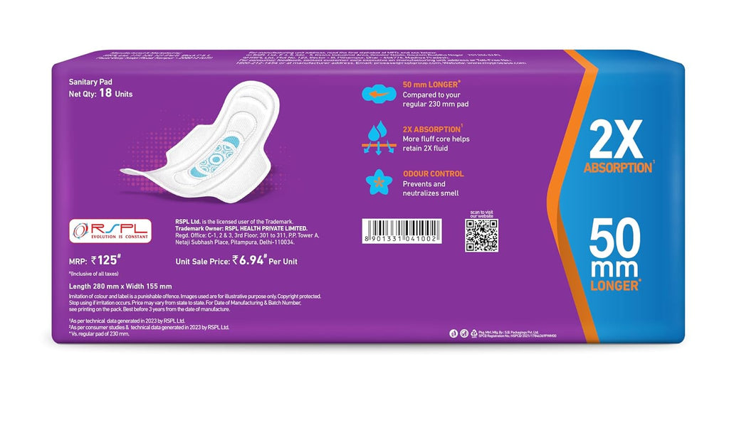 Pro Ease GO XL Sanitary Pads | Pack of 18