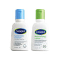 Cetaphil Travel Pack - Gentle Skin Essentials - Gentle Skin Facewash Cleanser 60ml and Moisturizing Lotion 60ml - Cleanser + Moisturizer Travel Essentials