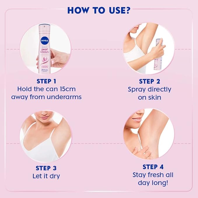 NIVEA Deodorant, Pearl & Beauty, Women, 150ml