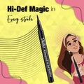 Dazller Hi-Def Eyeliner duo|Velvet Matte|Water-Resistant|Smudge-Proof|Long Stay|Single Stroke|Precise Application|Black+Black|2.2g, Gel