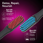 AGARO Rechargeable LED Hair Therapy Comb for Men & Women, Red & Blue Light Scalp Treatment
