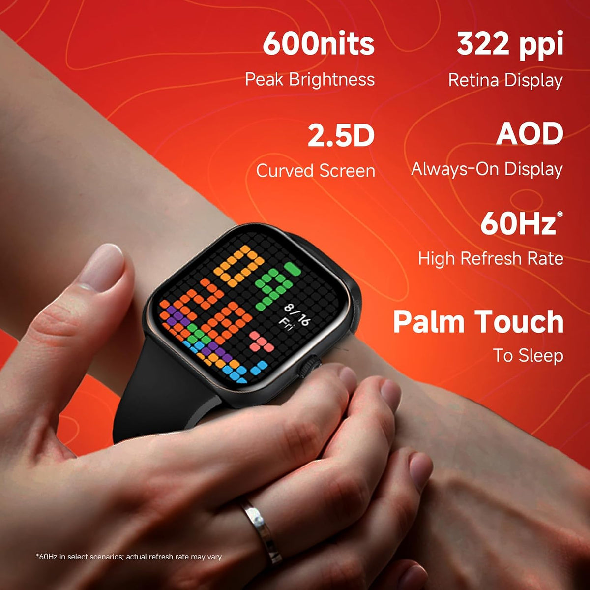 REDMI Watch Move 1.85 Premium AmoLED,14 Day Battery,Best Accuracy,Dual Core Processor Smartwatch (Silver Sprint Strap, Free Size)