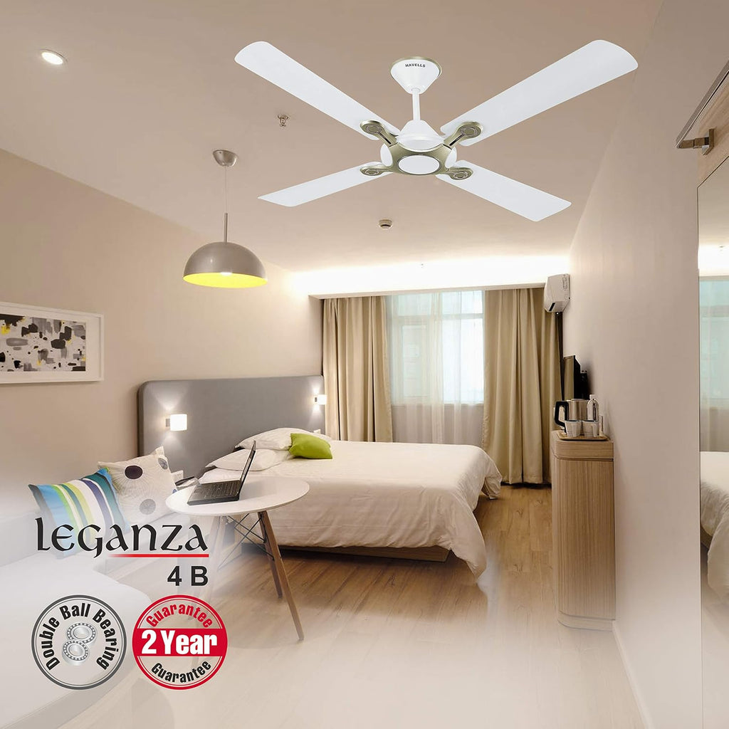 Havells 1200mm Leganza ES 4B Ceiling Fan  | Energy Saving, 100% Pure Copper Motor, 2 Year...