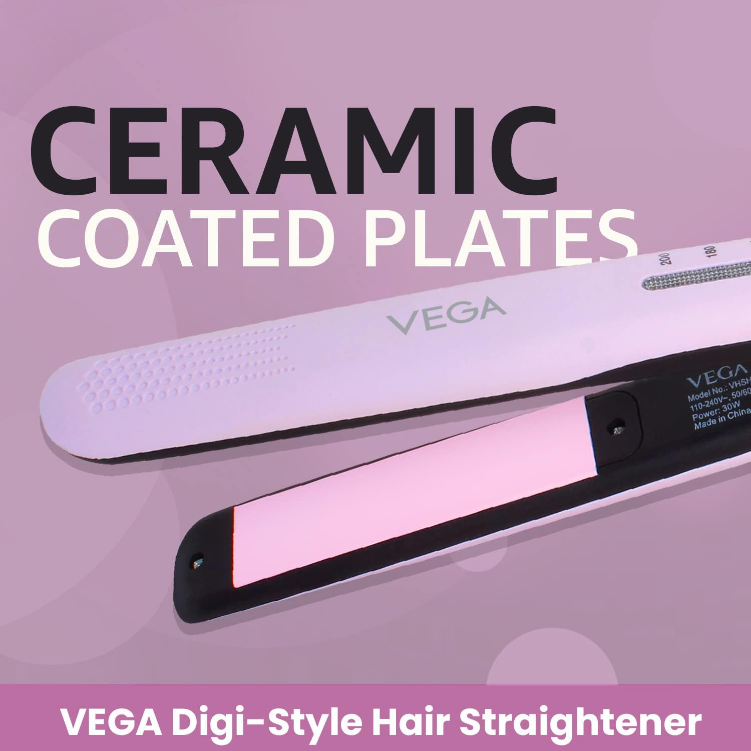 Vega Digi Style Hair Straightener for Women with Ceramic Coated Plate