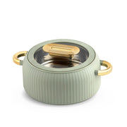 CELLO Castella Deluxe 2500 Insulated Steel Casserole Hot Box for Kitchen 2500 ml, Green |