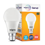 wipro Garnet 9W LED Bulb for Home & Office |Cool Day White (6500K) | B22 Base|220 degree Light coverage |4Kv Surge Protection |400V High Voltage Protection |Energy Efficient | Pack of 3