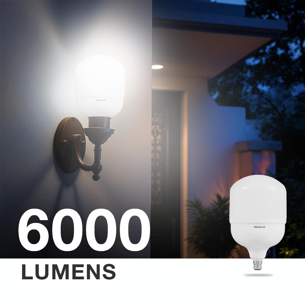 HAVELLS Adore Jumbo LED 60W B22 CDL LAMP (Pack of 6)