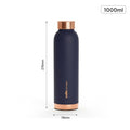 CELLO Evita Copper Water Bottle For Daily & Office Use 1000 ml, Green | Leakproof & Rustproof ISI Certified Single Wall 100% Pure Copper Promotes Immunity, Improve Digestion & Supports Healthy Living