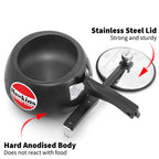 Hawkins 1.5 Litre Contura Black Pressure Cooker, Hard Anodised Inner Lid Cooker, Baby Cooker, Black(CB15)