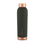 CELLO Evita Copper Water Bottle For Daily & Office Use 1000 ml, Green | Leakproof & Rustproof ISI Certified Single Wall 100% Pure Copper Promotes Immunity, Improve Digestion & Supports Healthy Living
