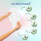 BLISSNATURAL Sanitary Pads Super Combo Pack of 18 | 6 L + 6 XL + 6 XXL |