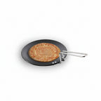 Hawkins Futura 28 cm Tava, Hard Anodised Tawa with Stainless Steel Handle, Black (AT28)