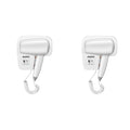 AGARO Hd1417 Wall Mounted Hair Dryer 1400 Watts, Electric Wall Mount Hair Dryer, Hotel, Bathroom, Household, Wall Hanging Dryer, White (Pack Of 2)