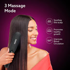 AGARO Rechargeable LED Hair Therapy Comb for Men & Women, Red & Blue Light Scalp Treatment