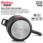 Hawkins 5 Litre Instaa Pressure Cooker, Induction Inner Lid Cooker, Tall Body Hard Anodised Cooker, Black (IIH50)