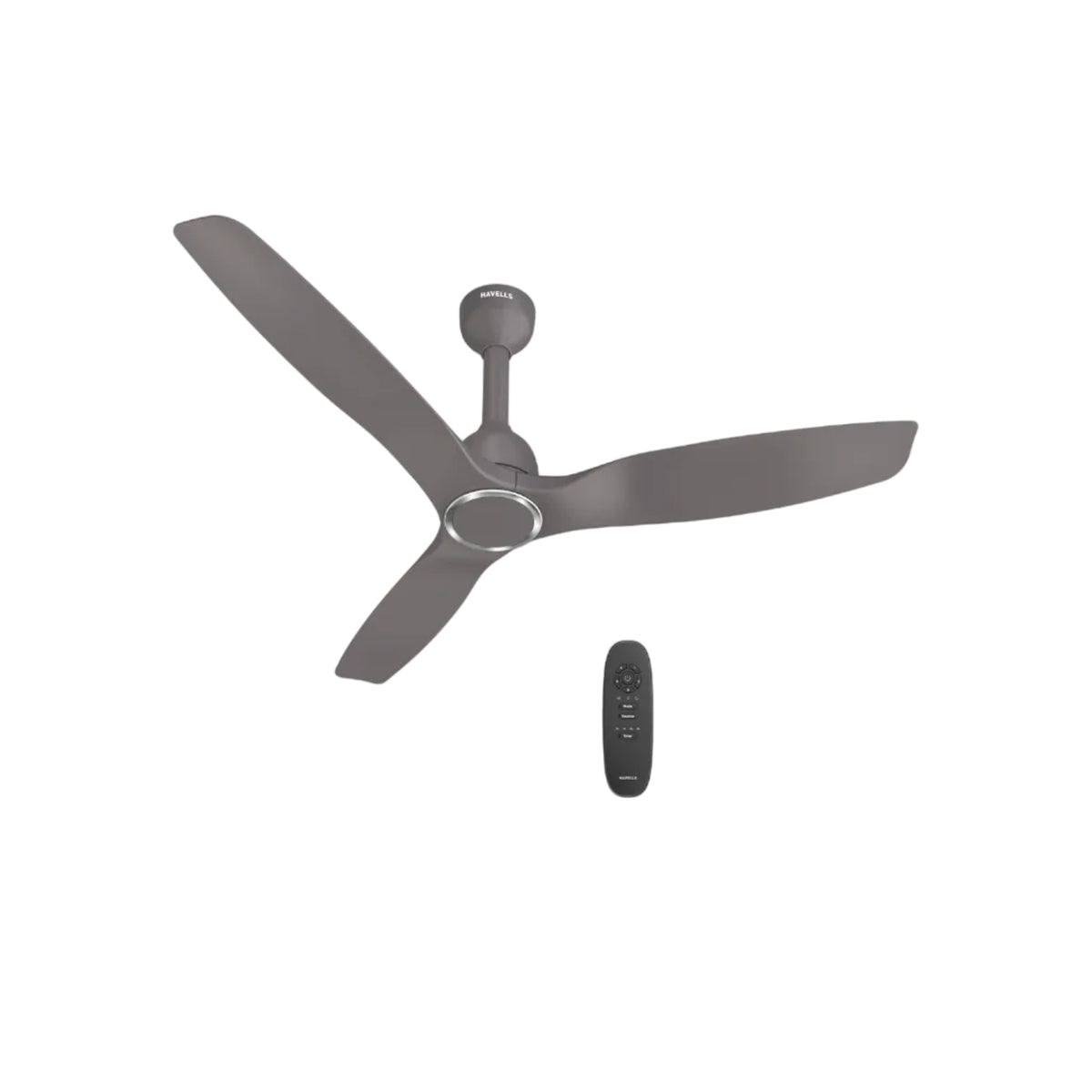 Havells Stealth Slim BLDC 1200 mm Ceiling Fan | Remote Controlled, High Air Delivery Fan | 5 Star Rated, Upto 50% Energy Saving, Reverse Rotation, 2 Year Brand Warranty | (Pack of 1, Stone Grey)