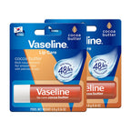 Vaseline Lip Care Cocoa Butter Lip Balm Stick 4.8g (Pack of 2)