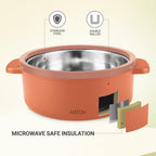 MILTON Micronova Jr. Gift Set Inner Stainless Steel Casserole, Set of 3 (380 ml, 775 ml, 1345 ml)