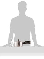 Hawkins Classic 2 Litre Pressure Cooker | Straight Body | Gas Compatible | Ideal for 2–3 persons | ISI Certified | 5 Year Guarantee | Silver (CL20)
