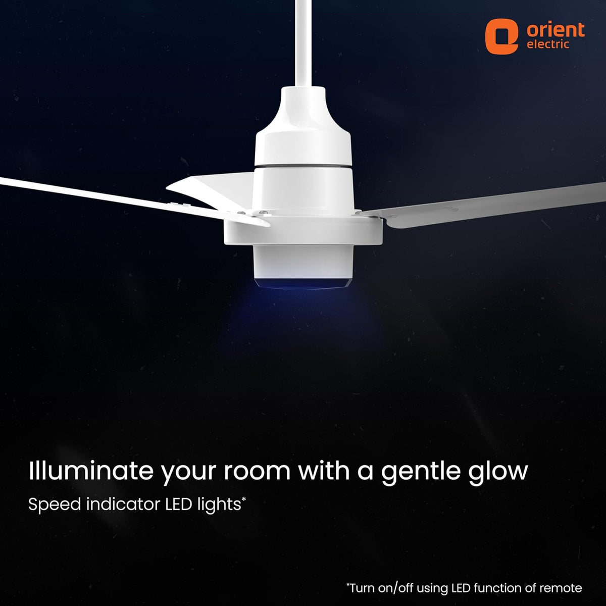 Orient Electric I Tome Pro 900 mm BLDC Ceiling Fan with Remote | BEE 5-star rated Energy Saving Fan | 3-year warranty by Orient | (White)