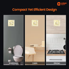 Orient Electric Ventilator DX 200mm Exhaust Fan for Kitchen & Bathroom | High Speed Ventilation Fan | Copper Motor, Aerodynamic Blades, Louver Shutters | 2 years Warranty by Orient | Ivory