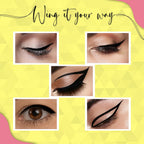 Dazller Hi-Def Eyeliner duo|Velvet Matte|Water-Resistant|Smudge-Proof|Long Stay|Single Stroke|Precise Application|Black+Black|2.2g, Gel