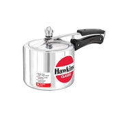 Hawkins Classic 3 Litre Pressure Cooker | Straight Body, Tall Design | Gas Compatible | Ideal for 3–4 persons | ISI Certified | 5 Year Guarantee | Silver (CL3T)